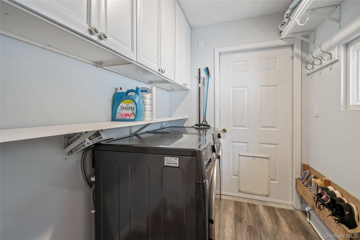 Interior, Washer, Wood Texture Flooring