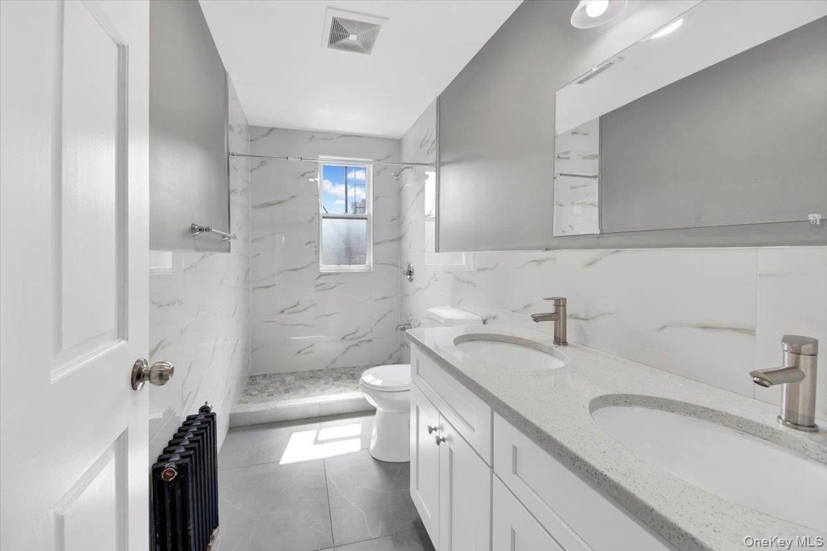Bathroom, Dual Sink Vanities, Interior, Marble Walls