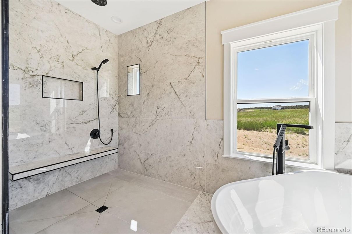 Bathroom, Free Standing Baths, Interior, Marble Walls