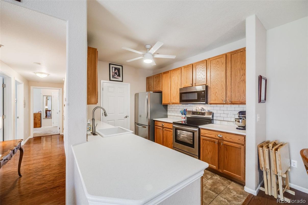 Interior, Kitchen, Wood Texture Flooring