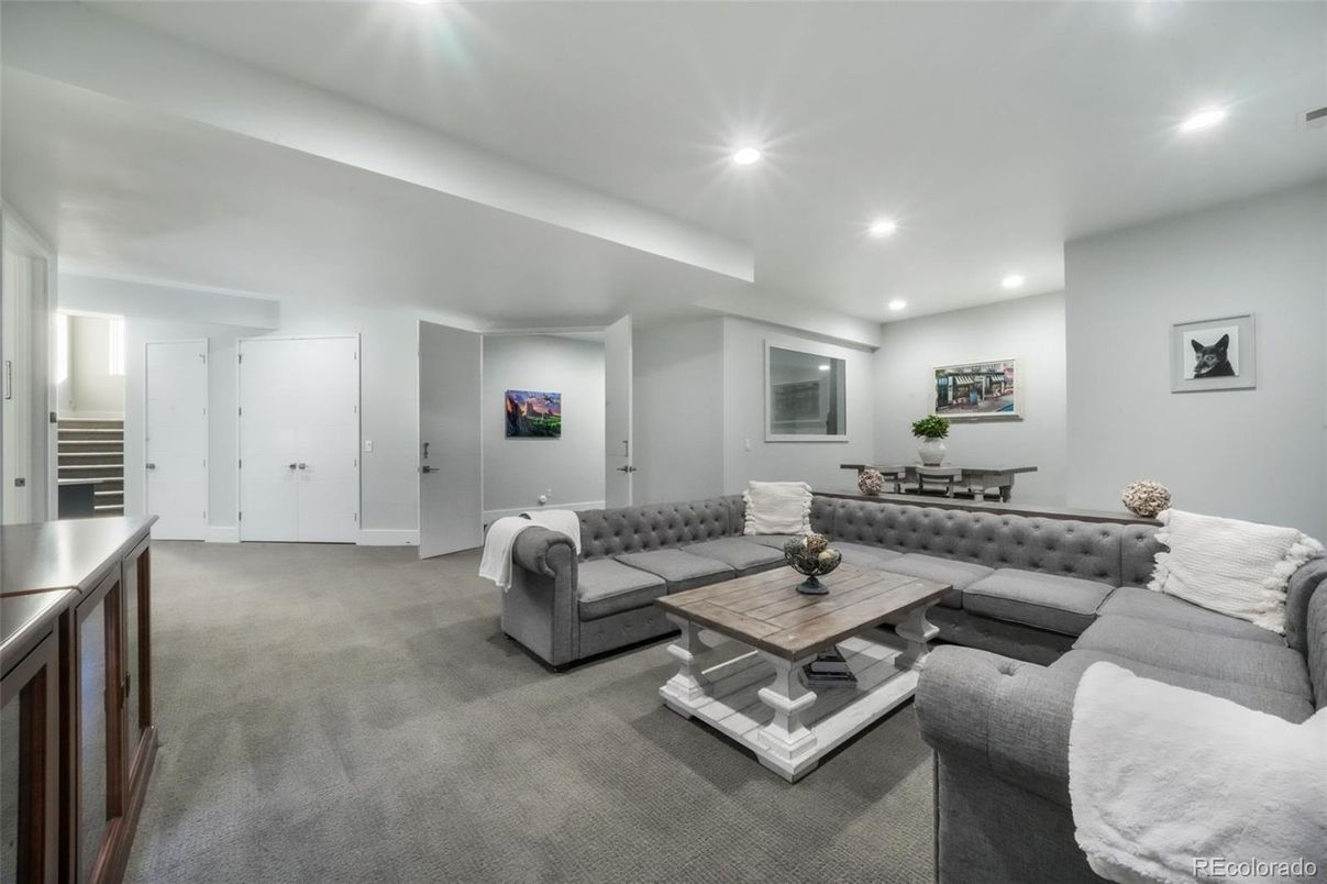 Interior, Living room, Recessed Lighting