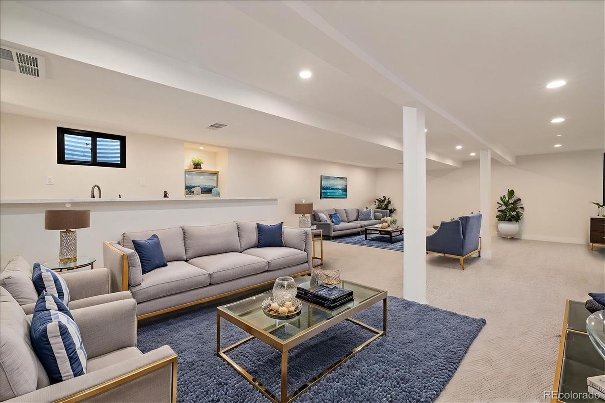 Interior, Living room, Recessed Lighting