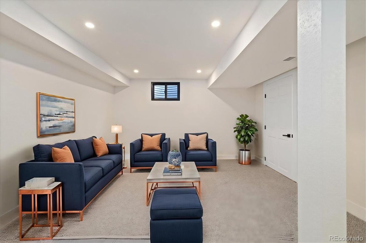 Interior, Living room, Recessed Lighting