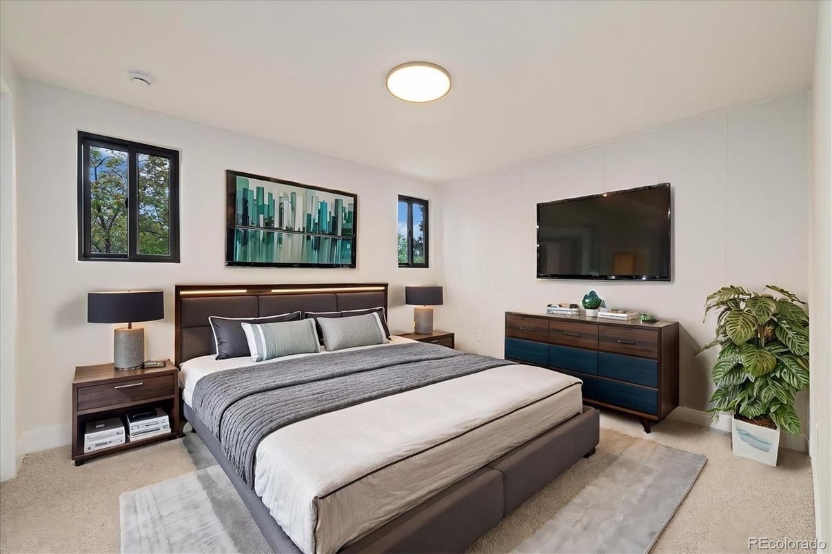 Bedroom, Interior, Recessed Lighting