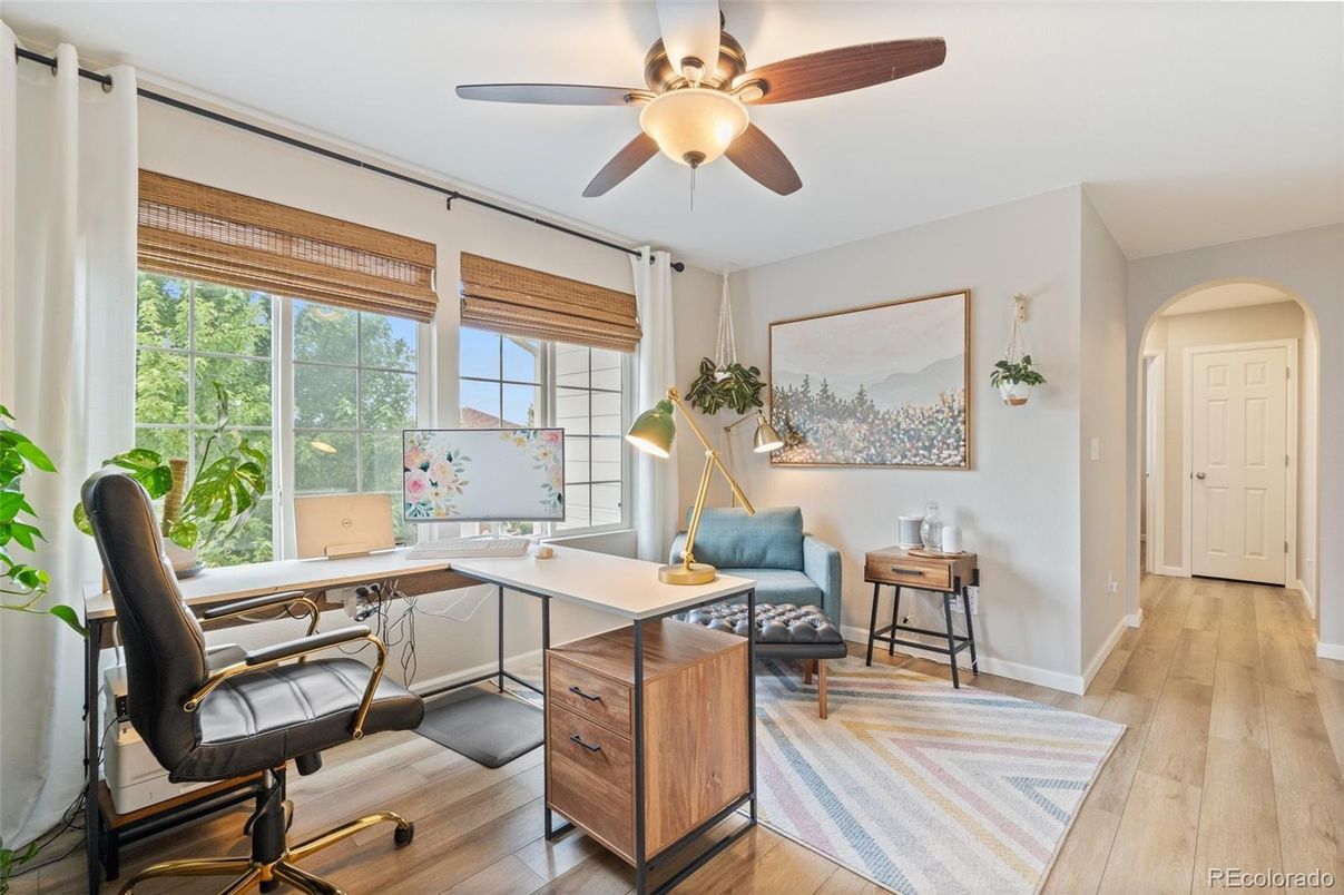Home Office, Interior, Wood Texture Flooring