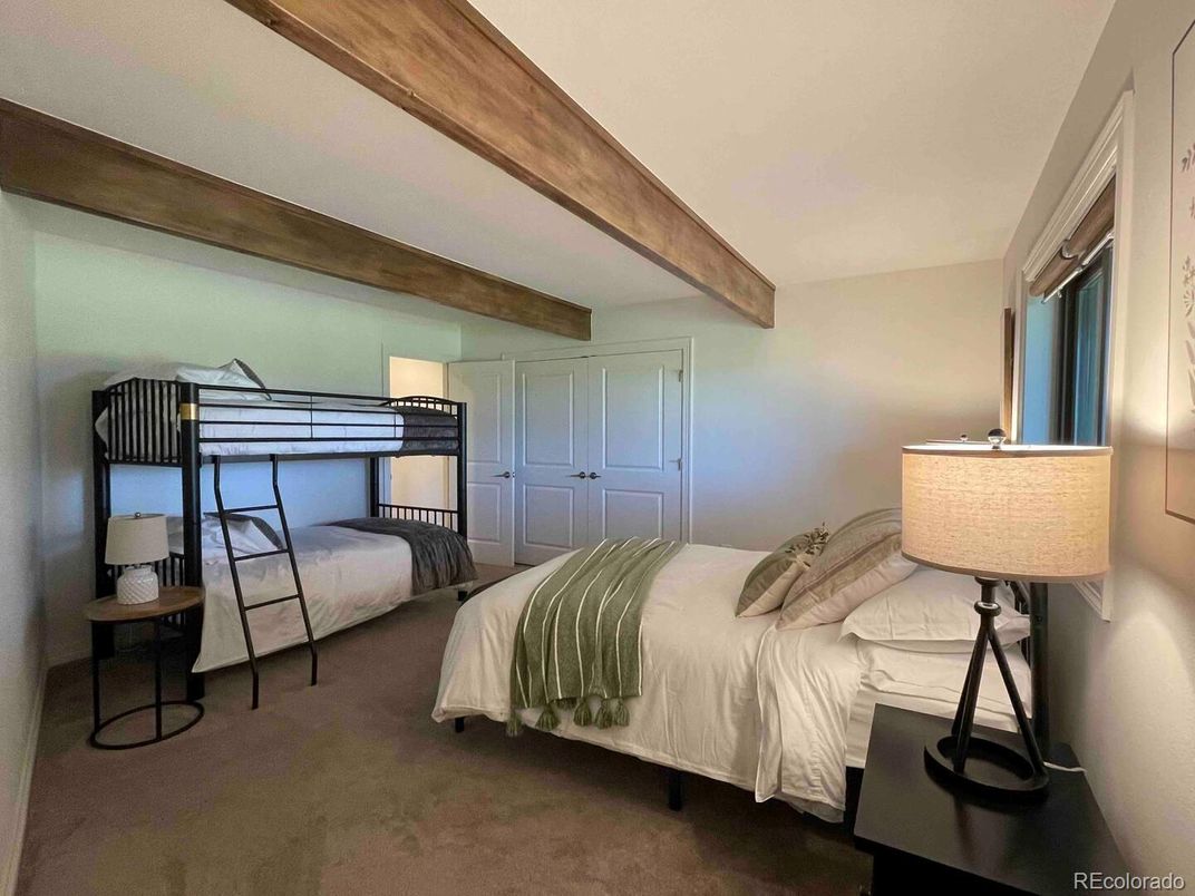 Bedroom, Interior, Wooden Beams