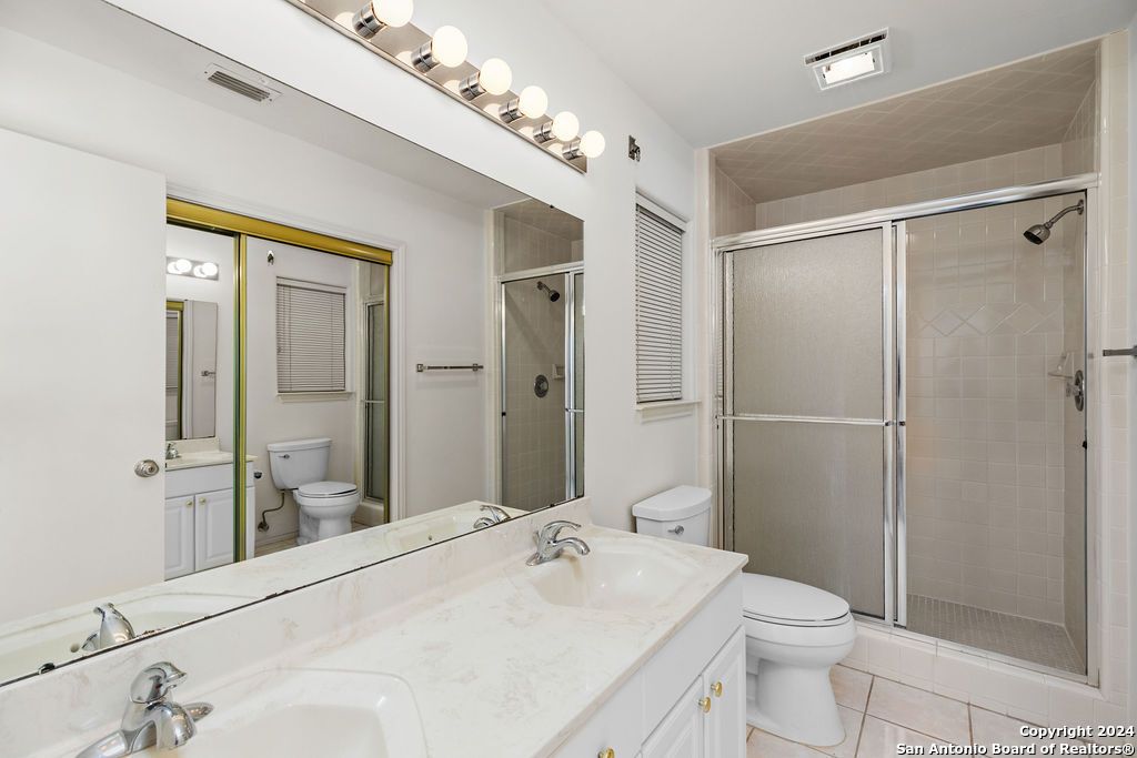 Bathroom, Dual Sink Vanities, Glass Shower, Interior