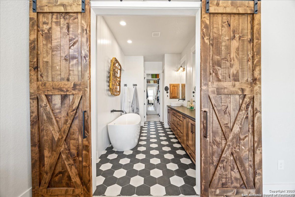 Bathroom, Free Standing Baths, Interior, Recessed Lighting