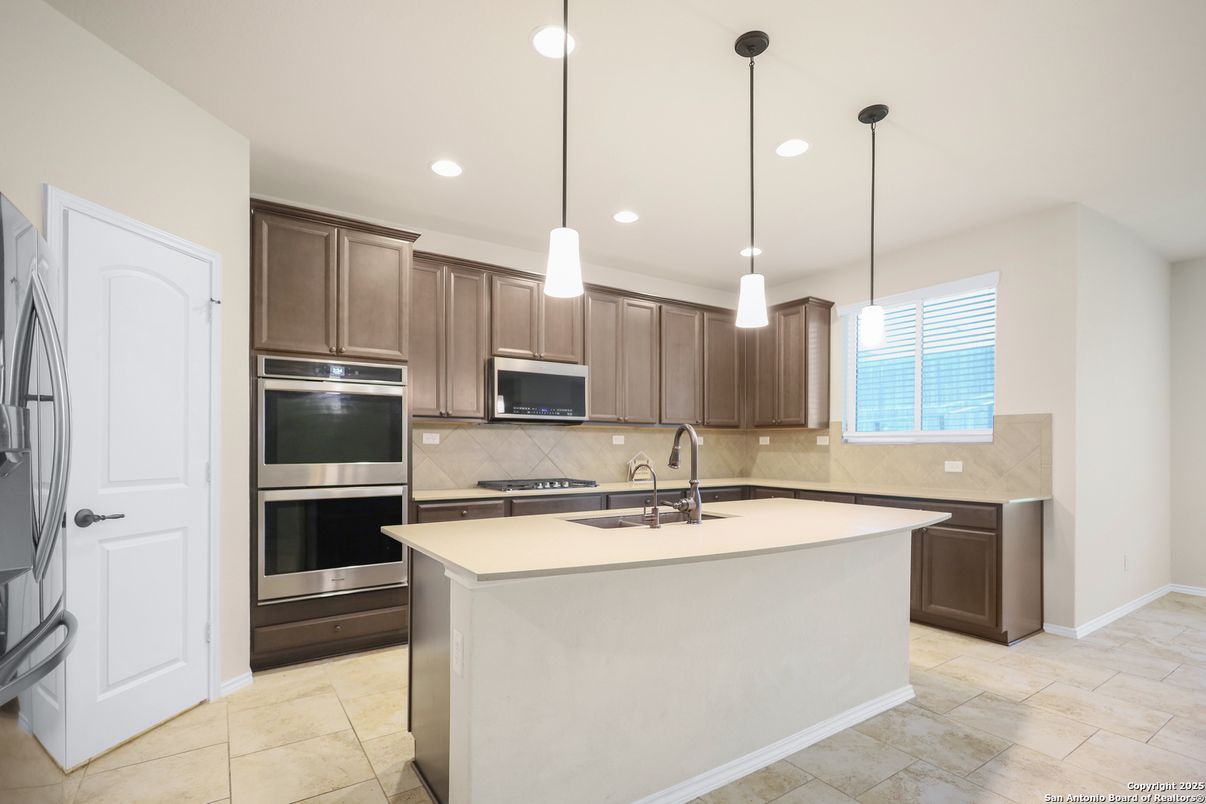 Interior, Kitchen, Pendant Lights, Recessed Lighting, Stainless Steel Appliances