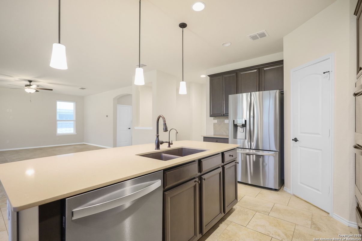 Interior, Kitchen, Pendant Lights, Recessed Lighting, Stainless Steel Appliances