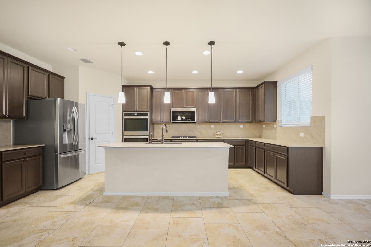 Interior, Kitchen, Pendant Lights, Recessed Lighting, Stainless Steel Appliances