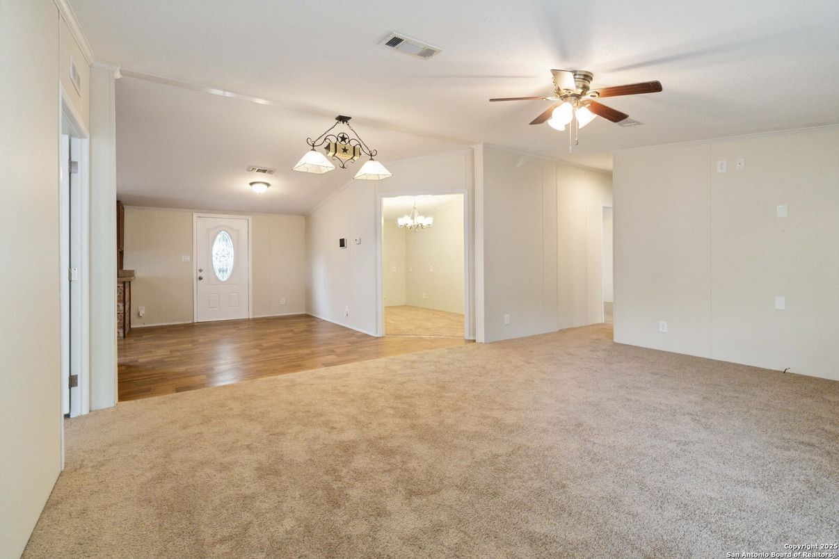 Chandelier, Empty room, Interior, Wood Texture Flooring