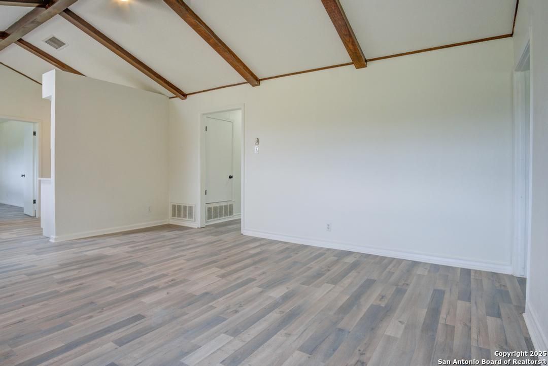 Empty room, Interior, Wooden Beams, Wood Texture Flooring