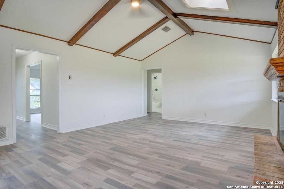 Empty room, Interior, Wooden Beams, Wood Texture Flooring