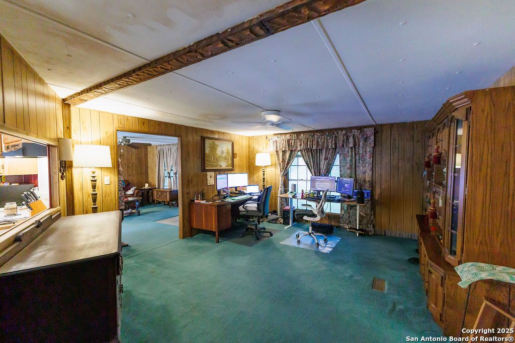 Home Office, Interior, Wooden Walls