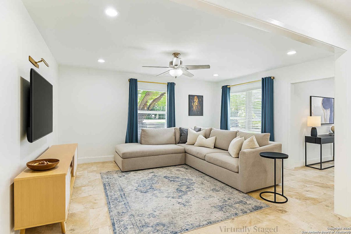 Interior, Living room, Recessed Lighting