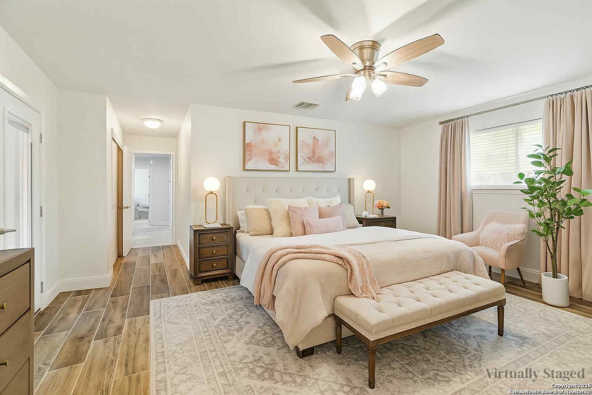 Bedroom, Interior, Wood Texture Flooring