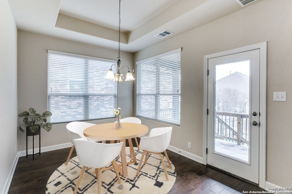 Chandelier, Dining room, Interior, Pendant Lights, Wood Texture Flooring