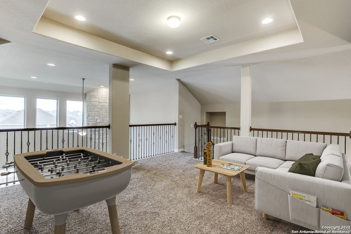Billiard Table, Game Room, Interior, Living room, Pendant Lights, Recessed Lighting