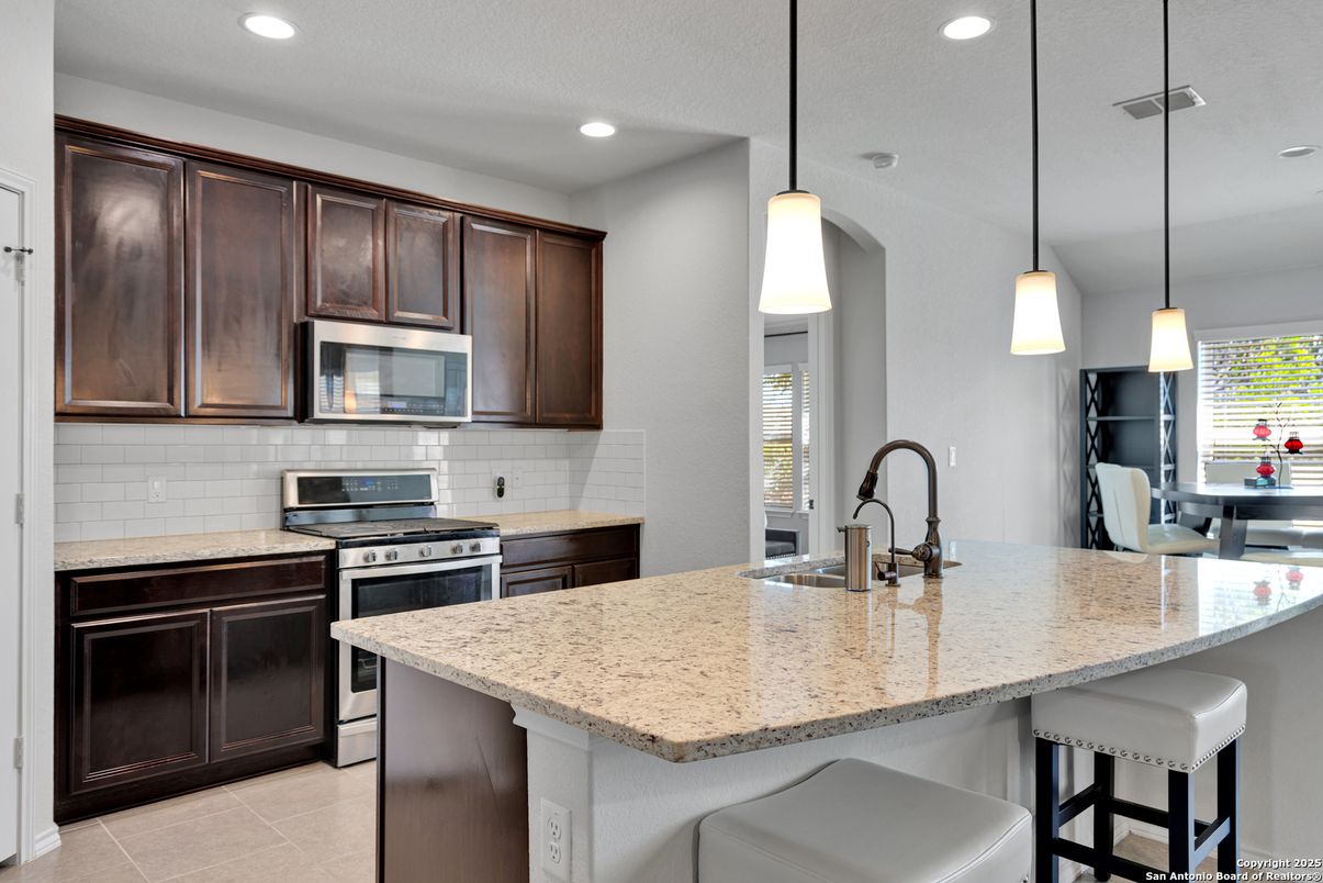 Interior, Kitchen, Pendant Lights, Recessed Lighting, Stainless Steel Appliances