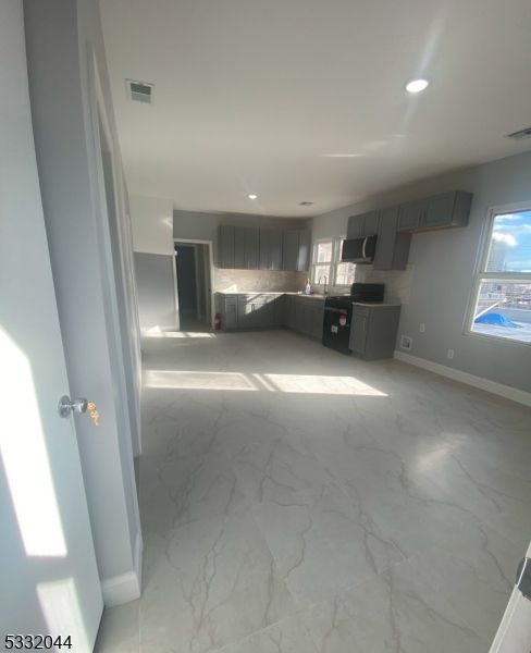 Interior, Kitchen, Marble, Recessed Lighting, Stainless Steel Appliances