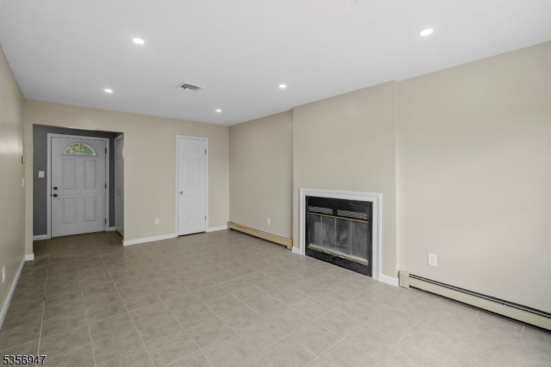 Empty room, Fireplace, Interior, Recessed Lighting