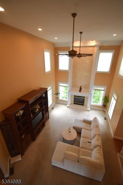 Fireplace, Interior, Living room, Recessed Lighting