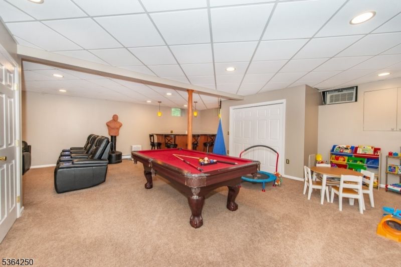 Billiard Table, Game Room, Interior, Pendant Lights, Recessed Lighting