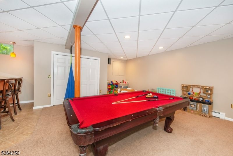 Billiard Table, Game Room, Interior, Recessed Lighting