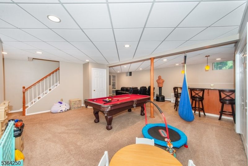 Billiard Table, Game Room, Interior, Pendant Lights, Recessed Lighting