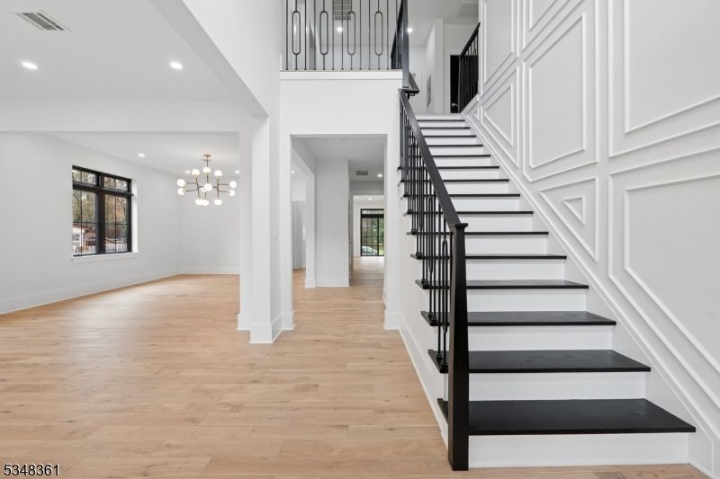 Interior, Pendant Lights, Recessed Lighting, Wood Texture Flooring