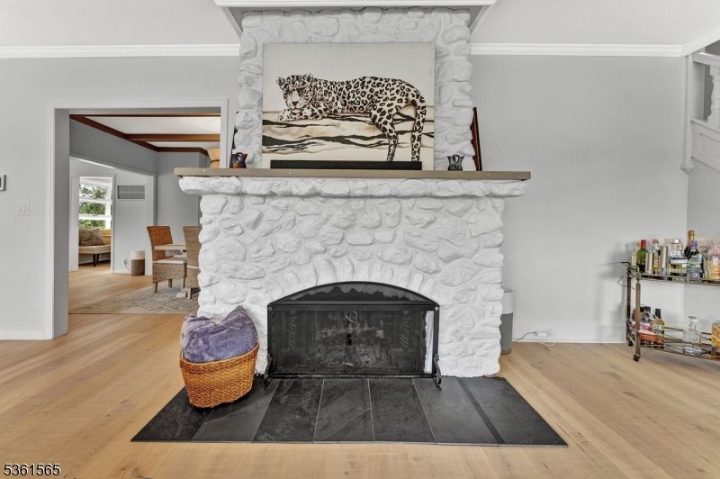Fireplace, Interior, Wood Texture Flooring