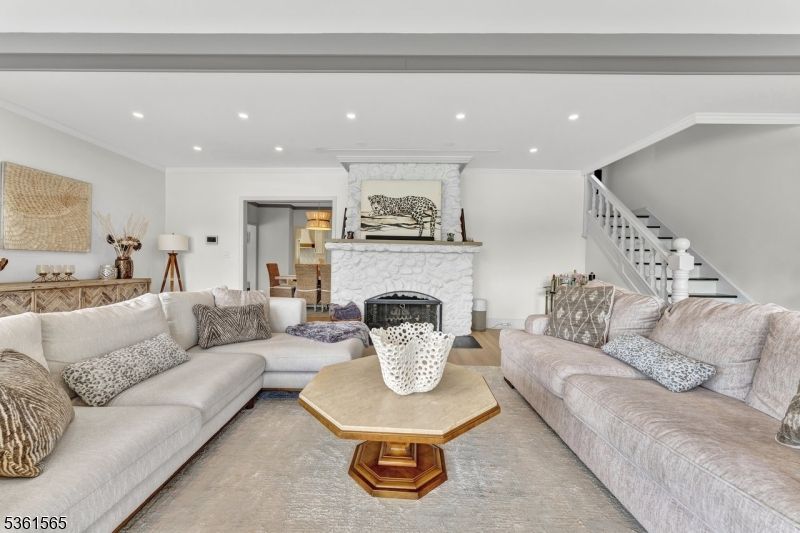 Fireplace, Interior, Living room, Recessed Lighting