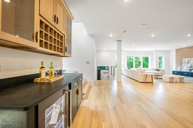 Interior, Kitchen, Living room, Recessed Lighting, Wood Texture Flooring