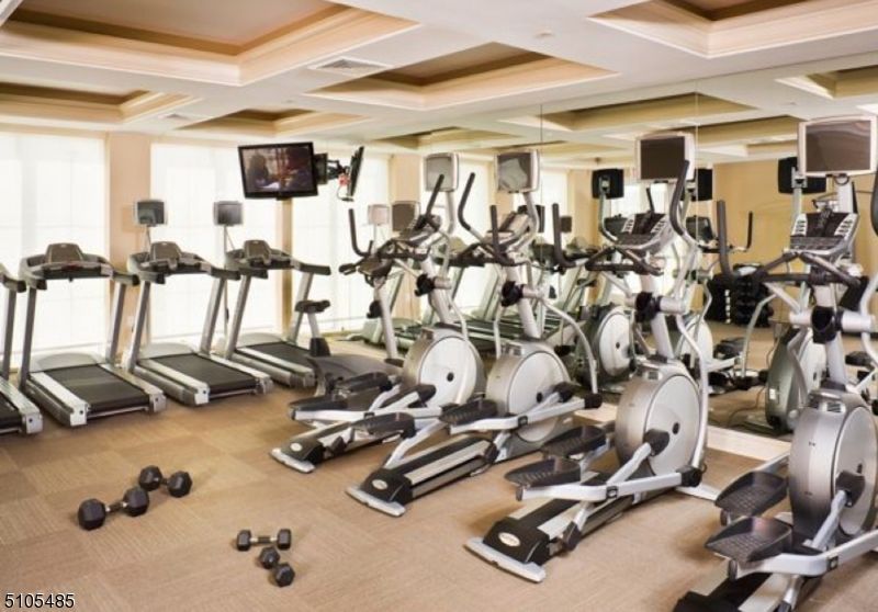 Fitness Equipment, Gym, Interior, Recessed Lighting