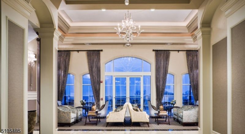 Chandelier, Interior, Living room, Recessed Lighting
