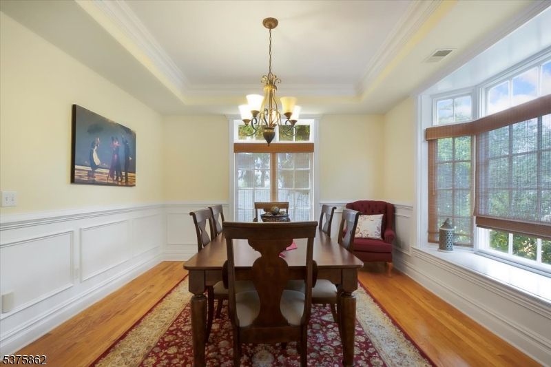 Chandelier, Dining room, Interior, Wood Texture Flooring