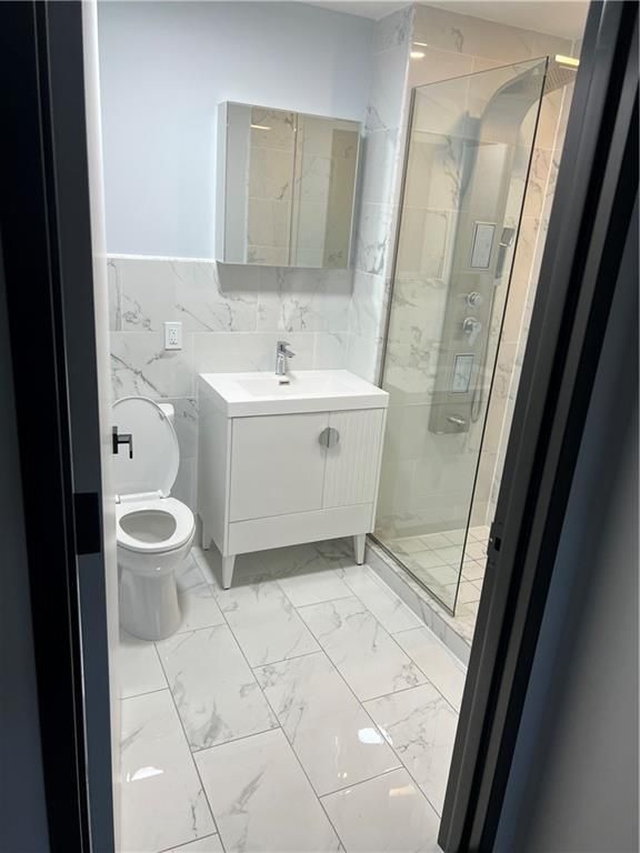 Bathroom, Glass Shower, Interior, Marble, Marble Walls