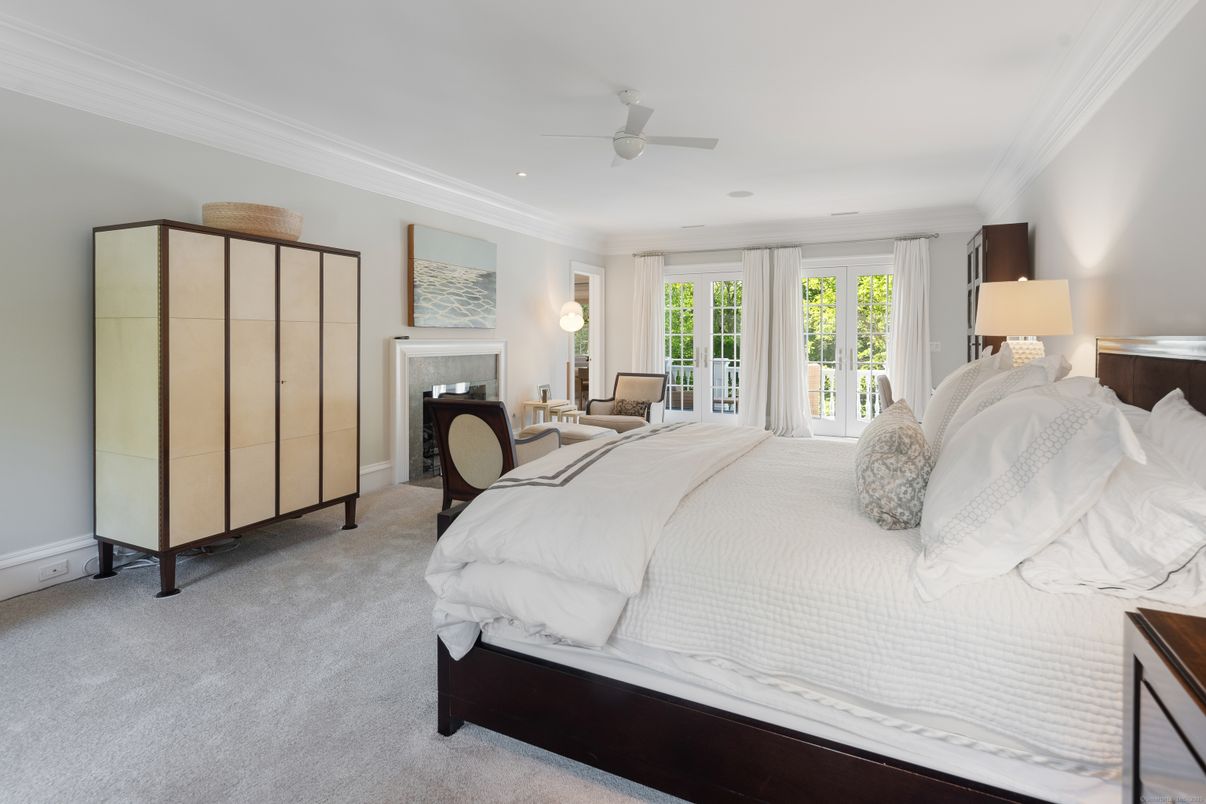 Bedroom, Fireplace, Interior, Recessed Lighting