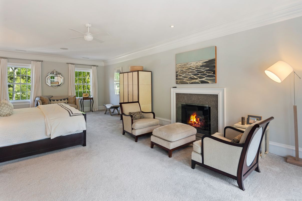 Bedroom, Fireplace, Interior, Recessed Lighting