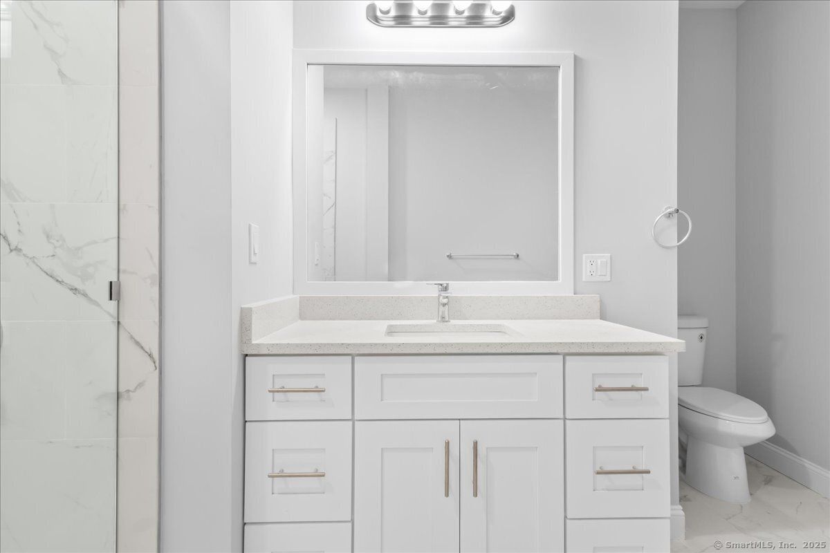 Bathroom, Glass Shower, Interior, Marble, Marble Walls