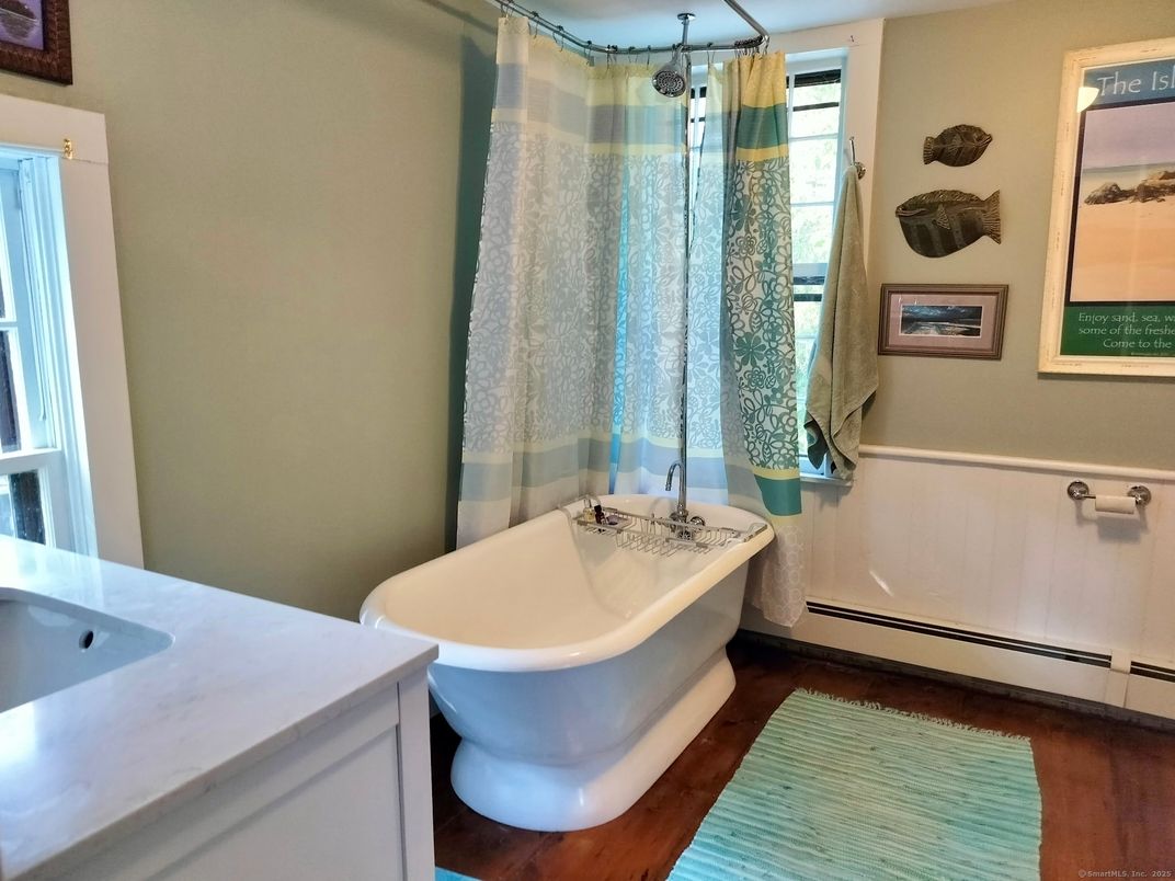 Bathroom, Free Standing Baths, Interior, Wood Texture Flooring