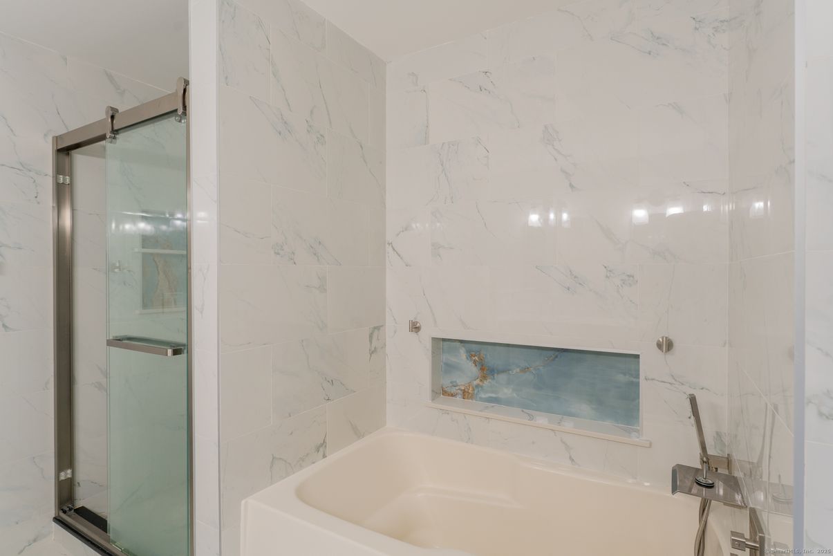Bathroom, Glass Shower, Interior, Marble Walls