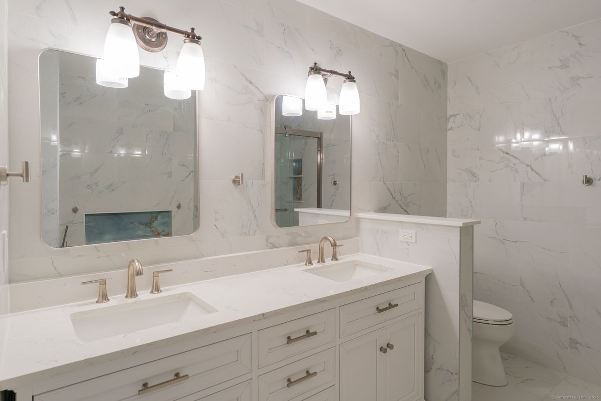 Bathroom, Dual Sink Vanities, Interior, Marble, Marble Walls
