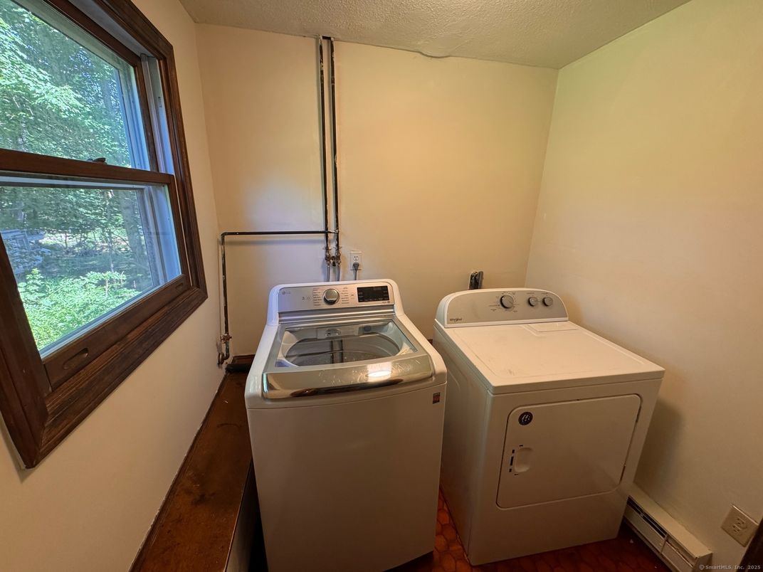 Interior, Washer, Wood Texture Flooring