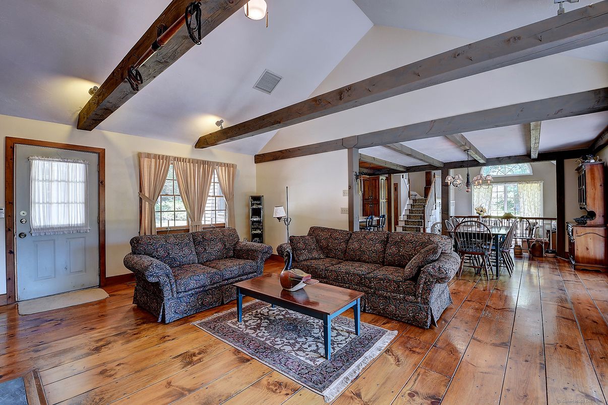 Dining room, Interior, Living room, Wooden Beams, Wood Texture Flooring
