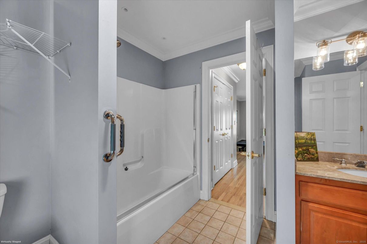 Bathroom, Interior, Wood Texture Flooring