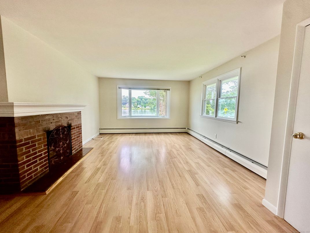 Empty room, Fireplace, Interior, Wood Texture Flooring