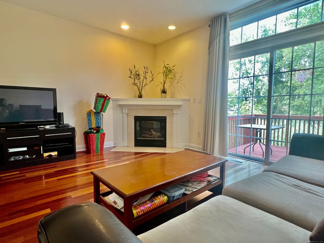 Fireplace, Interior, Recessed Lighting, Wood Texture Flooring