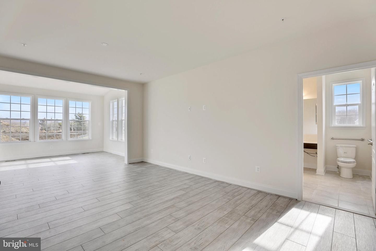 Bathroom, Empty room, Interior, Wood Texture Flooring